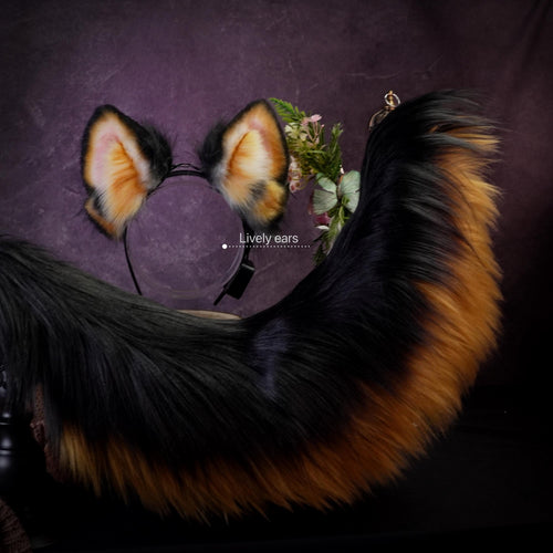 Moving Black & Tan Dog Ears and Tail — photo 1