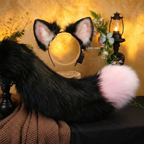 Moving Black & Pink Dog Ears and Tail — photo 1